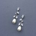 Bridal Earrings, Swarovski Pearl Earrings, Crystal Drop Earrings, Wedding Earrings
