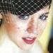 White Birdcage veil