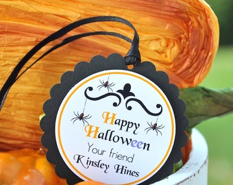 Halloween Hang Tags, Halloween Gift Tags , Halloween Favors- SET OF 12