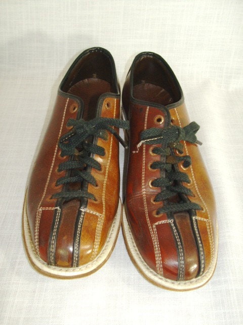 Vintage Bowling Shoes Brunswick Brown Mens by SirEdmondsVintage