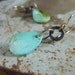 14k gold and Nevada Turquoise earrings with darkened sterling silver accents