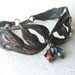Vintage Inspired Art Nouveau Bracelet Dark Copper Spring Flowers