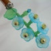 Hairstick Forget-Me-Not 'Mon Amie Blue' In Czech Pressed Glass