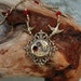 Hunger Games Inspired Medallion with Fire Red Crystals
