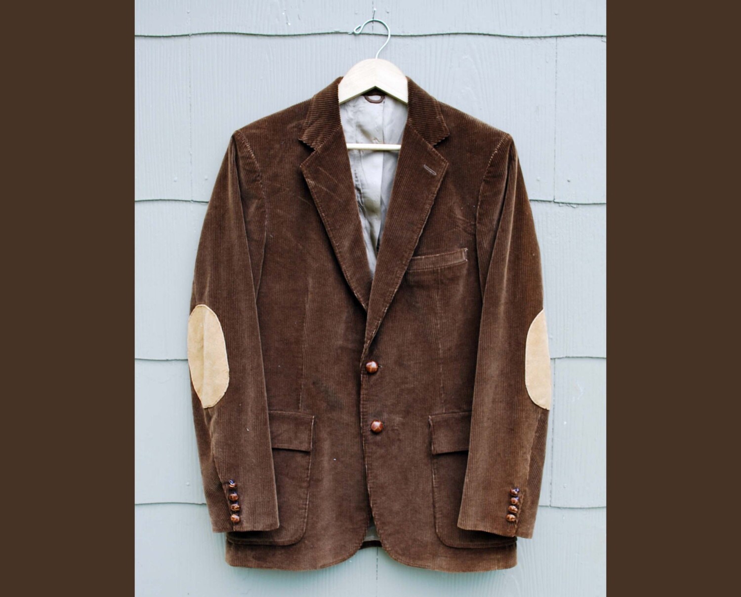 80s Corduroy Blazer with Elbow Patches Men's M L 44