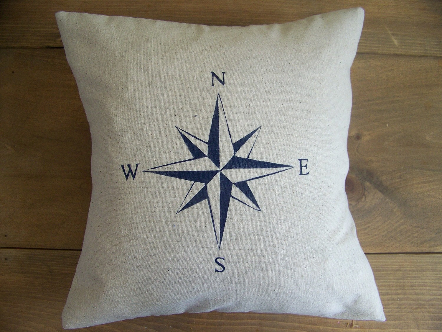 compass rose pillow