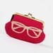 Daddy purse - Eyeglasses in pink - metal frame pouch