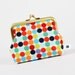 Deep dad - Mod dots in red - metal frame purse