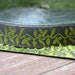 Jacquard MOSS BROWN Leaves Ribbon 5/8 inch width (15 mm) - 3 yards