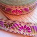 Candyland Candy Land Deco Fans Magenta Jacquard Fabric Trim 7/8 inch (22 mm) width - 2 yards