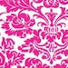 SALE Queen Street Ellen Fuschia Damask Pink White JP39 by Jennifer Paganelli Sis Boom for FreeSpirit Cotton Fabric - 1 yard
