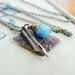 Love Letter Necklace Vintage Pen Nib Etched Copper
