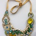 One of a Kind Art Deco Peacock Necklace- ready to ship