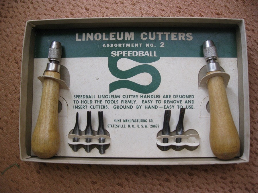 Vintage Speedball Linoleum Cutters Assortment No 2