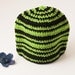 Men's Spring Green and Black Crazy Stripes Beanie