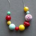 sugar soda necklace - vintage lucite and silverplated chain