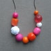 last one - luau wedding necklace - vintage lucite and gunmetal