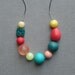 taliesin necklace - vintage lucite and gunmetal chain