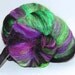 Monster Mash - 3.7 oz Green Purple Black Textured Drum Carded Wool Fiber Batt