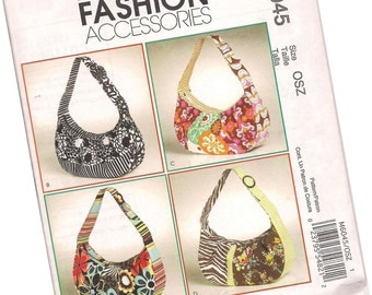 MCCALLS FASHION accessories PATTERN m6045 ladies purses by Kay Whitt Design, four styles, new and uncut