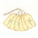 1 ONE DOLLAR SALE - PinWheels Hand Stamped Large Scallop Die Cut Hang Tags (Set of 6)