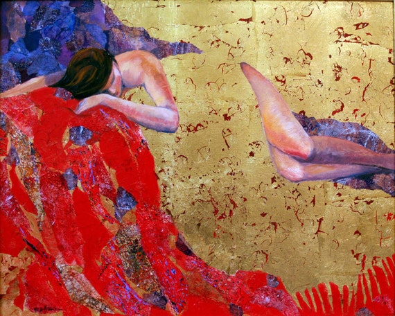 woman figure abstract painting