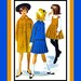 Vintage 1961-Designer French Girls Style School Uniform Ensemble -Sewing Pattern-Jumper- Blouse- Coat -Jacket -Size 14 -Uncut -Rare