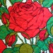 Vintage 1970s- Pop Art Style-Quilted Rose Twin Bedspread -Dramatic Color Palette-Makes a Bold Statement -Excellent Condition