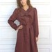 Vintage 1970s RUFFLED Collar RAINCOAT M/L
