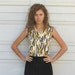 Vintage 70s GEOMETRIC Tank S/M