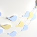 Yellow Gingham Check Plaid Paper Bird Garland Party Banner (9 feet)