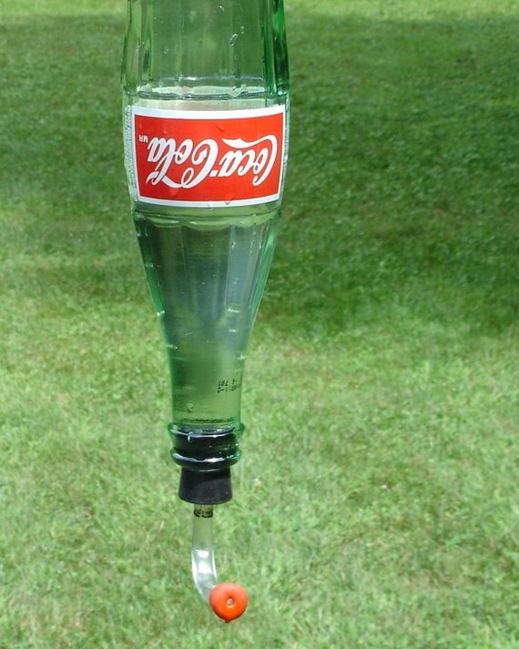 hummingbird feeder from recycled coke bottle hummingbird feeder from recycled coke bottle