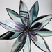 3D Stained Glass Suncatcher - In Full Bloom Iridescent Black Flower