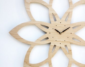 mid century modern inspired sunburst clock