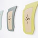 chartreuse abstract wall clock