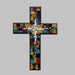 Small Mosaic China Tile Wall Cross