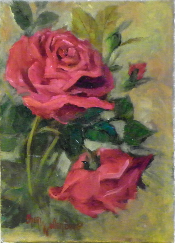 Red Roses Original Oil Painting