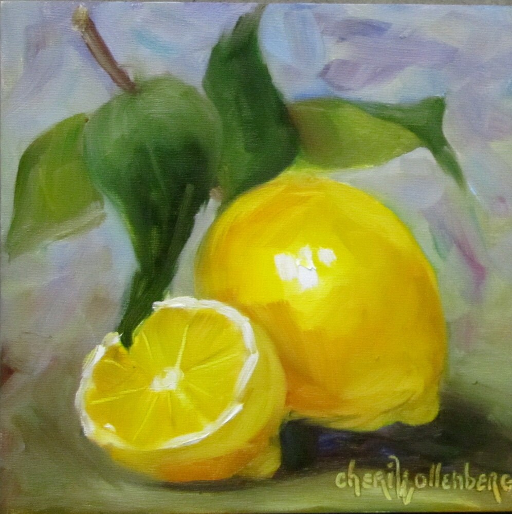 Lemons 6x6 Original Oil Painting