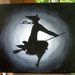 Silhouette Witch by Moonlight, 8X10 original painting