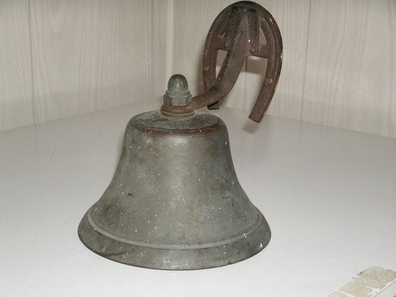 Antique School Bell Wall Mount 1930s by NeverTooOld on Etsy