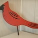 Wooden Cardinal Windvane Handpainted Vintage