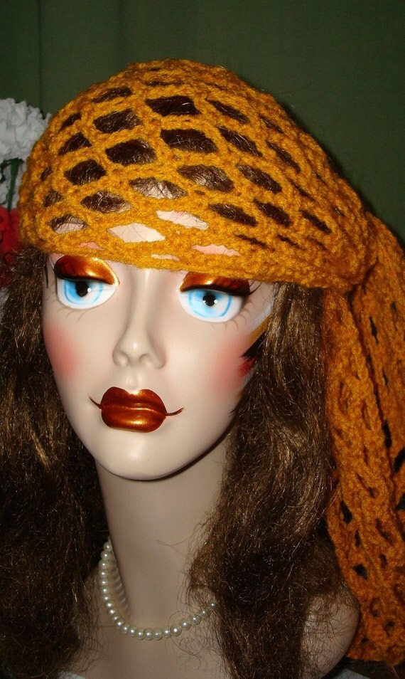 Adorable Fashion Crocheted Gypsy Head Scarf/ Neck