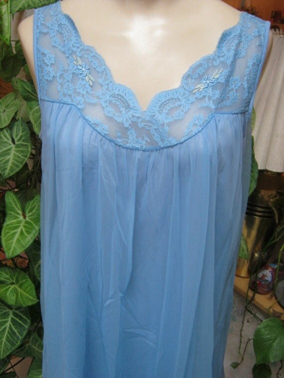 sky blue night gown