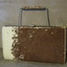 RESERVED Unique hair calf east west handbag with covered handle tobacco colors leather lined
