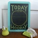 Mini Goals Chalkboard - Hooray - Wavy/Mossy