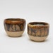 Wheel Thrown stoneware slightly mismatched sized tea cups