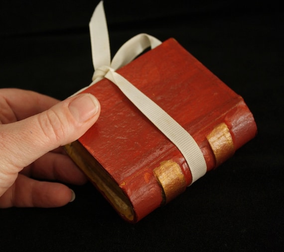 Painted Paper Mache BookShaped Box great by MyFunkyCamelot