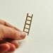 altered book sculpture - ladder