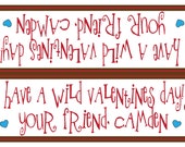 Personalized Treat Bag Toppers Snack Bag Size, Valentines day, Party, Set of 36 self sticking snack bag toppers Il_170x135