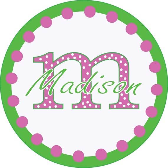 Personalized Stickers Monogram Name Holiday by simplysweetness